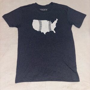 Baseballism America gray shirt, size Large